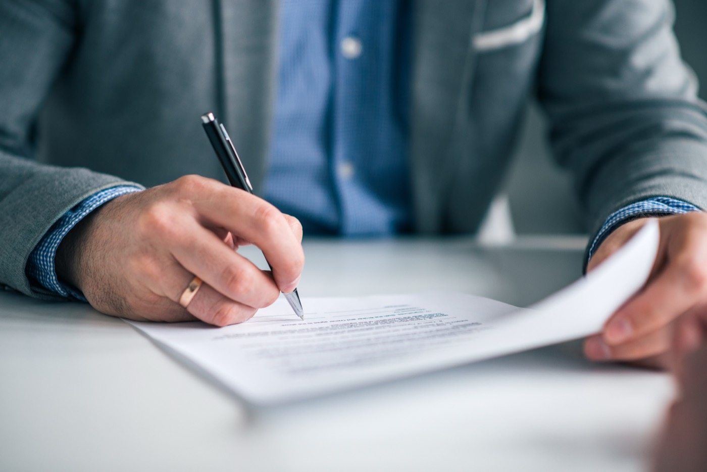 Business contract signing legal agreement